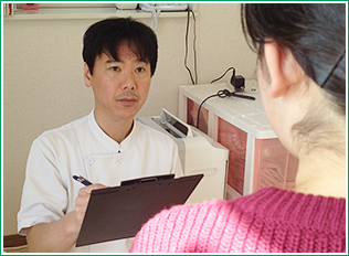 問診票の記入 & カウンセリング